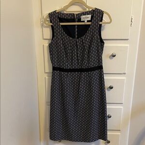 Elizabeth McKay Black and White Patterned Midi Dress